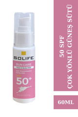 Solife Sun Care 50 Faktör Tüm Ciltler İçin Nemlendirici Suya Dayanıklı Yüz Güneş Sütü 60 ml