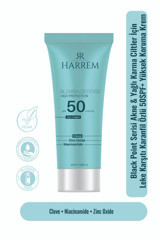 Harrem Black P.Int 50 Faktör Yağlı Ciltler İçin Leke Karşıtı Nemlendirici Suya Dayanıklı Yüz Güneş Kremi 50 ml