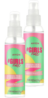 Avon Girls Rule Mine Çiçeği-Yeşil Çay Kadın Vücut Spreyi 2x100 ml