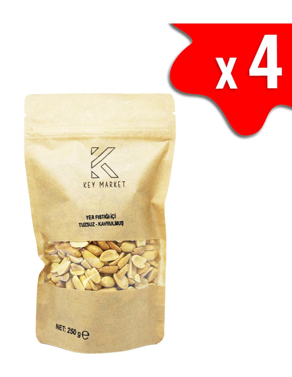 Key Market Tuzsuz Kavrulmuş Yer Fıstığı 4x250 gr