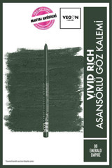 Nyx Makeup Vivid Rich 08 Emerald Empire Asansörlü Mat Akmayan Koyu Orman Yeşili Göz Kalemi