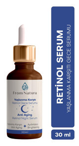 From Natura Retinol Gece Yaşlanma Kırışıklık Karşıtı Jel Yüz Serumu 30 ml