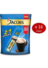 Jacobs 2'si 1 Arada Sade 16 gr 10 Adet Granül Kahve Hazır Kahve