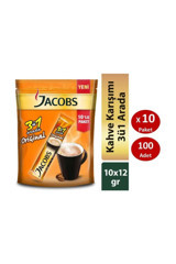 Jacobs 3'ü 1 Arada Sade 18 gr 100 Adet Granül Kahve Hazır Kahve