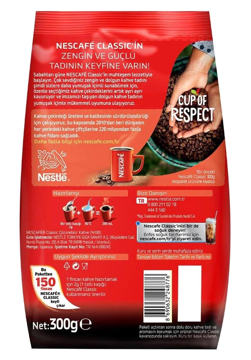 Nescafe Classic Sade 300 gr Hazır Kahve