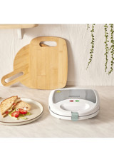 Homend Toastbuster 1309H 2 Dilim Döküm Çıkartılabilir Plaka Tek Yönlü 750 W Izgaralı Beyaz Tost Makinesi/Waffle ve Tost Makinesi