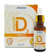 Avicenna Vitamin D3 Aromasız Yetişkin Vitamin 20 ml