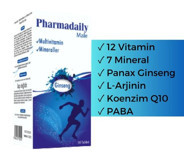 Pharmadaily Male Multivitamin Aromasız Yetişkin Vitamin 30 Tablet