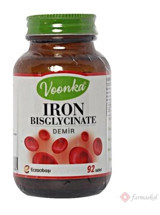 Voonka Iron Bisglycinate Aromasız Yetişkin Vitamin 92 Kapsül