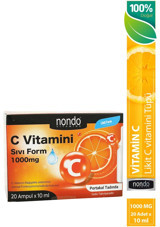 Nondo C Vitamin Portakallı Yetişkin Vitamin 10 ml