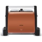 Homend Toastbuster 1383H 6 Dilim Döküm Çıkartılabilir Plaka Tek Yönlü 1800 W Izgaralı Bronz Tost Makinesi/Waffle ve Tost Makinesi