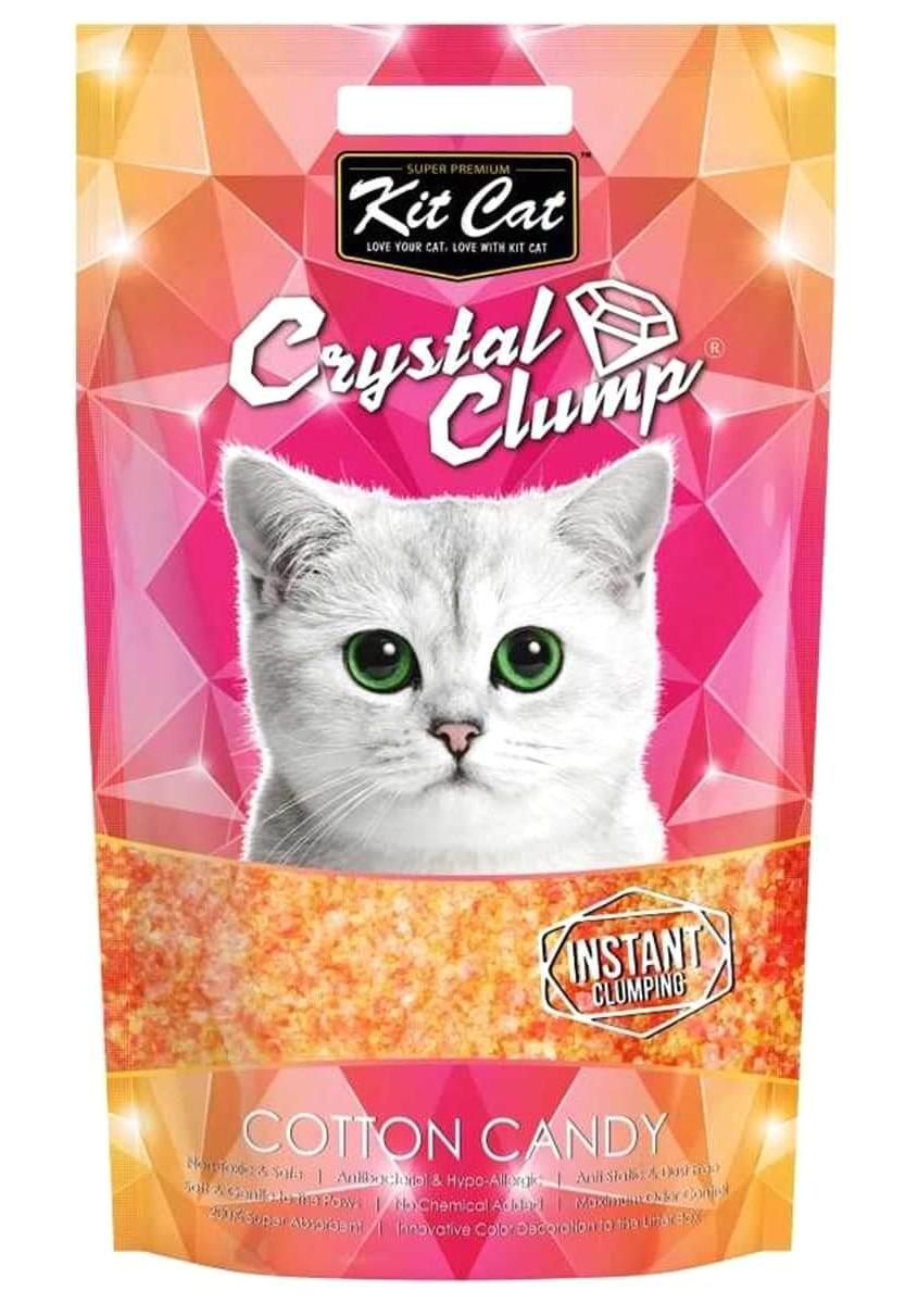 Kit Cat Cotton Candy Topaklanan Kalın Taneli Silika Kedi Kumu 4 lt