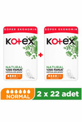 Kotex Natural Quadro Organik Antialerjik Orta Normal 22'li Hijyenik Ped 1 Adet