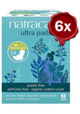 Natracare Organic Cotton Cover Organik Orta Ultra Uzun 14'lü Hijyenik Ped 6 Adet