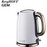 Berghoff Gem Titan Plastik 1.7 lt 2200 W Işıklı Klasik Beyaz Kettle