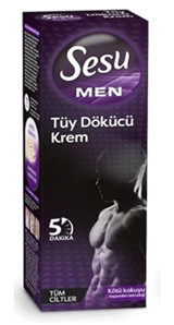 Sesu 5 Dakika Tüm Ciltler İçin Koltuk Altı Bacak Genital Bölge Erkek Tüy Dökücü Krem 100 ml