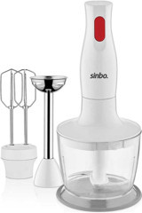 Sinbo SHB-3182 1 lt Plastik Hazneli Turbolu Çift Bıçaklı 5'li Blender Seti Beyaz