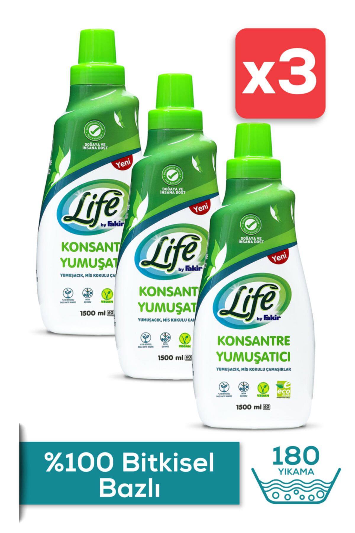 Life By Fakir Konsantre 180 Yıkama Yumuşatıcı 3x1.5 lt