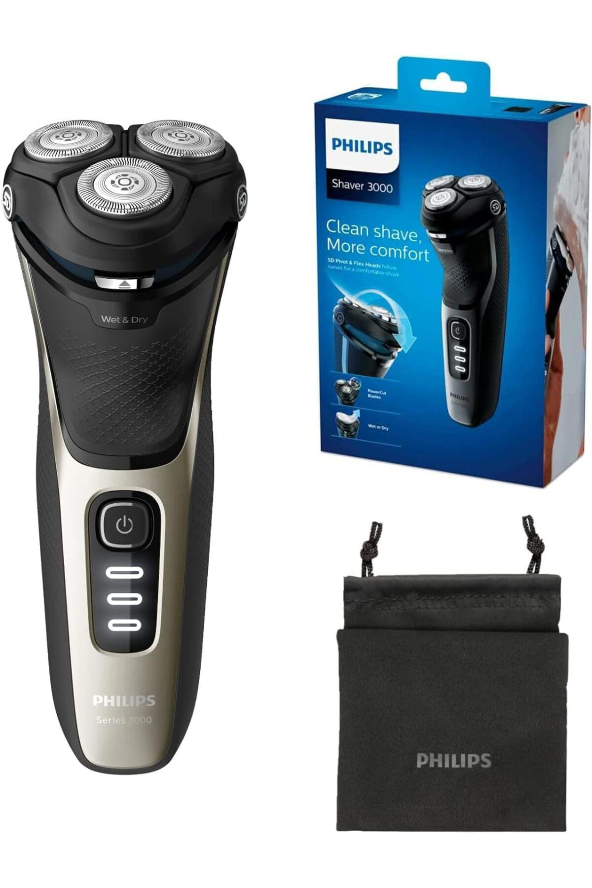 Philips Franco Shaver Series 3000 Saç Sakal Tek Başlıklı Sinekkaydı Islak Kuru Tıraş Makinesi