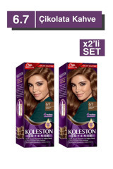 Wella Koleston Supreme 6.7 Çikolata Kahve Organik Krem Saç Boyası 2x60 ml