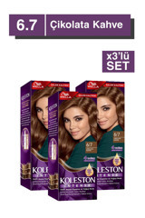 Wella Koleston Supreme 6.7 Çikolata Kahve Organik Krem Saç Boyası 3x60 ml