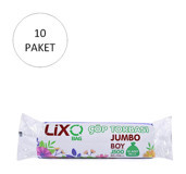 Lixo J-500 Jumbo Boy 80x110 cm 10x10 Adet Çöp Poşeti