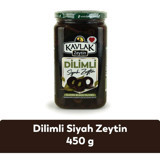 Kavlak Zeytin Dilimli Tuzlu Salamura Siyah Zeytin Kavanoz 450 gr