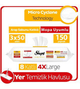 Sleepy Easy Clean Arap Sabunu Katkılı 50 Yaprak 3'lü Paket Islak Mendil