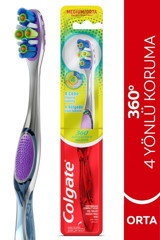 Colgate 360 Advanced Orta Manuel Diş Fırçası Çok Renkli