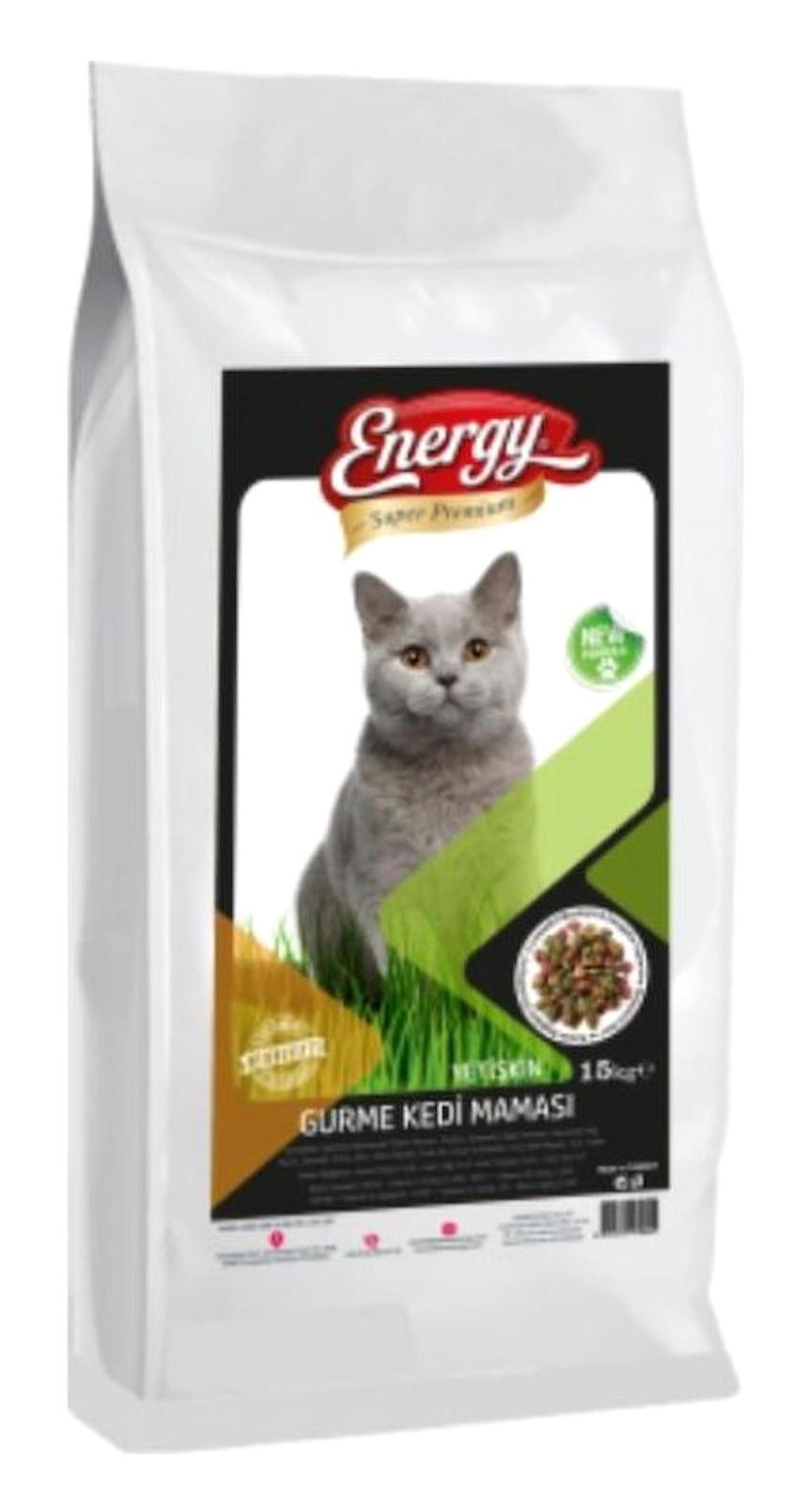 Energy Kuzu - Somon - Tavuklu Az Tahıllı Yetişkin Kedi Maması 15 kg