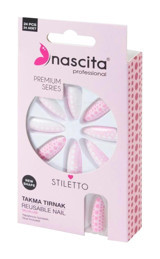 Nascita 186 French Mat 24'lü Stiletto Pembe Takma Tırnak