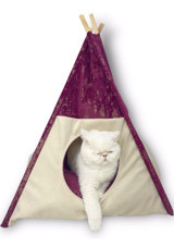 Kemique Tepee Eight 56 x 42 cm Üstü Kapalı Kedi Yatağı Siyah - Yeşil