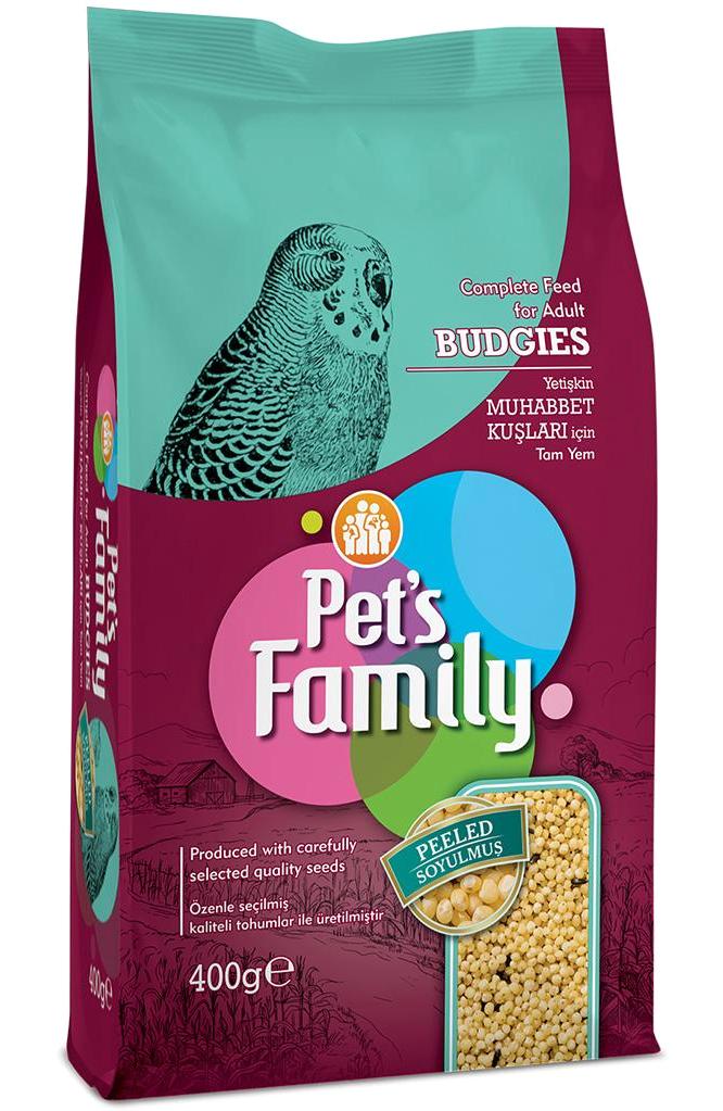 Pet's Family Kabuksuz Sade Muhabbet Kuşu Yemi 400 gr