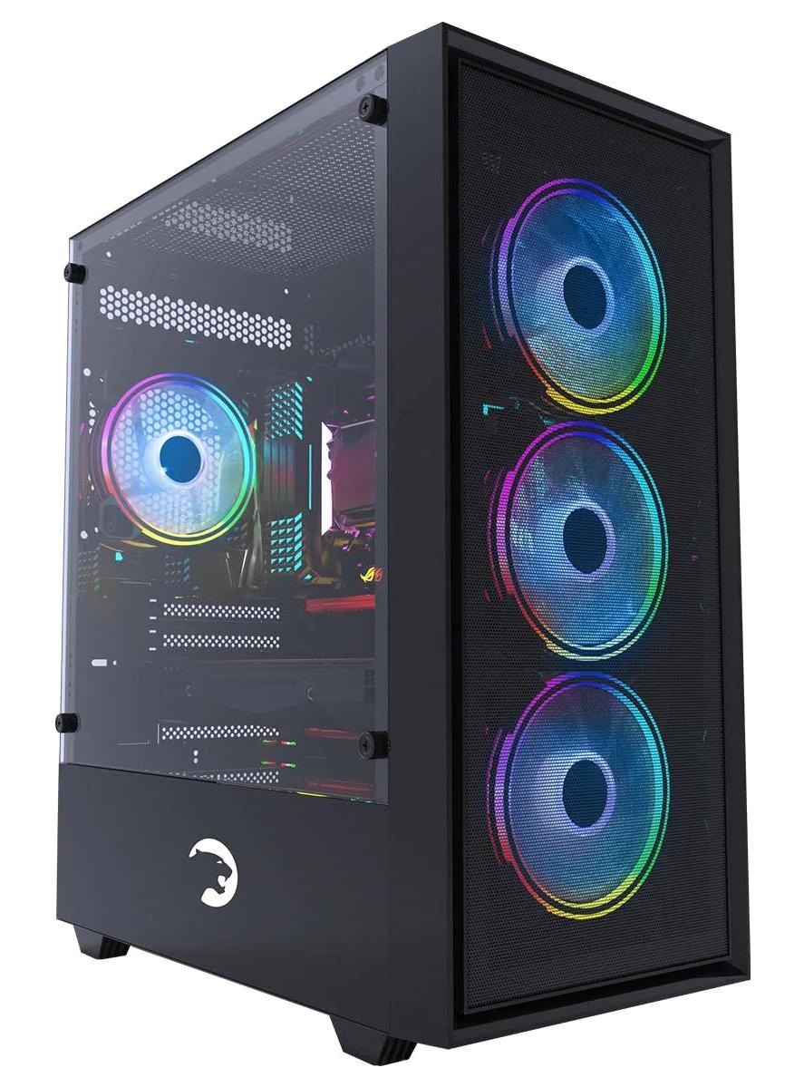 Gamepower Manta RGB Mesh Sıvı Soğutmalı 4 Fanlı Siyah Dikey Kullanım Micro ATX Oyuncu Bilgisayar Kasası