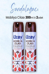 Uzay Mobilya Cilası Sandal Ağacı Ahşap Temizleyici 2x300 ml