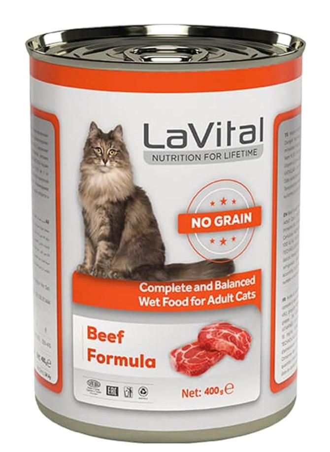 Lavital Nutrition For Life Yetişkin Sığır Eti Ezme Yaş Kedi Maması 400 gr