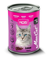 Hobi Maxicat Yetişkin Ciğer Kıyılmış Yaş Kedi Maması 400 gr