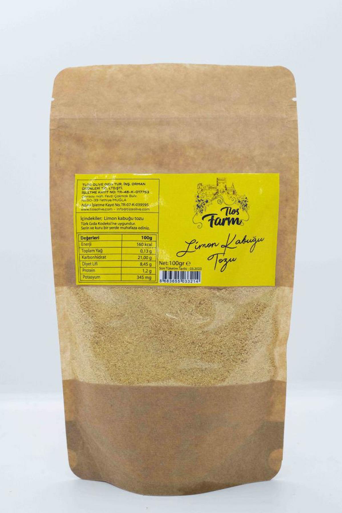 Tlos Farm Limon Kabuğu Tozu 100 gr