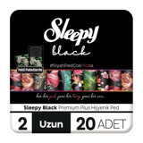 Sleepy Black Premium Plus Organik Antialerjik 20'li Hijyenik Ped