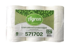 Agron Classic 2 Katlı İçten Çekmeli 12'li Rulo Tuvalet Kağıdı