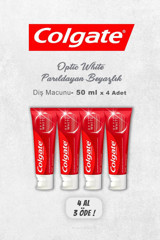 Colgate Optic White Naneli Florürlü Diş Macunu 4x50 ml