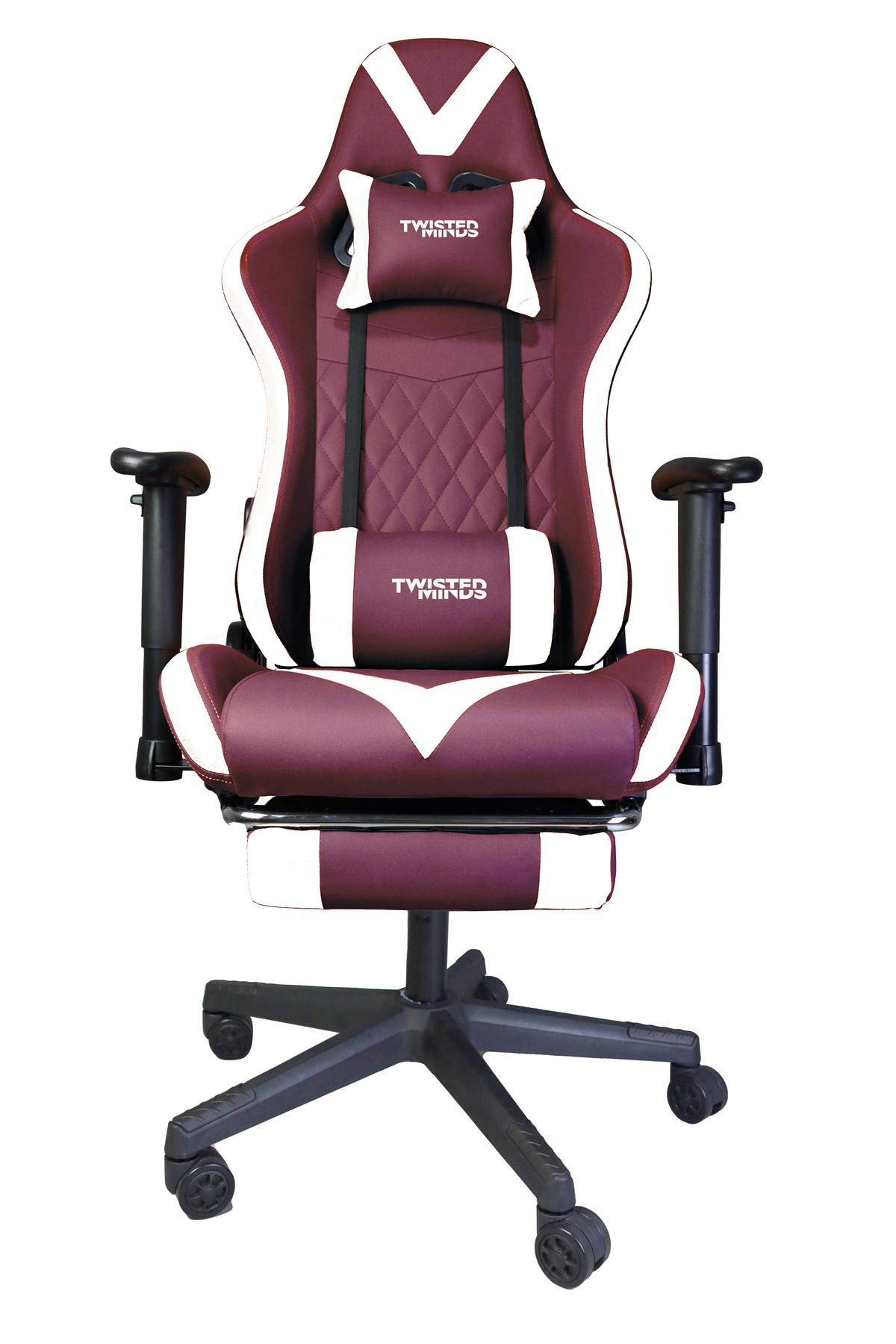 Twisted Minds Tm8250-Wm Comfort Ortopedik Ayak Uzatmalı Suni Deri Oyuncu Koltuğu Bordo