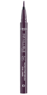 L'Oréal Paris Infaillible 36H Grip Micro Fine Suya Dayanıklı Parlak 04 Mor Kalıcı Kalem Eyeliner