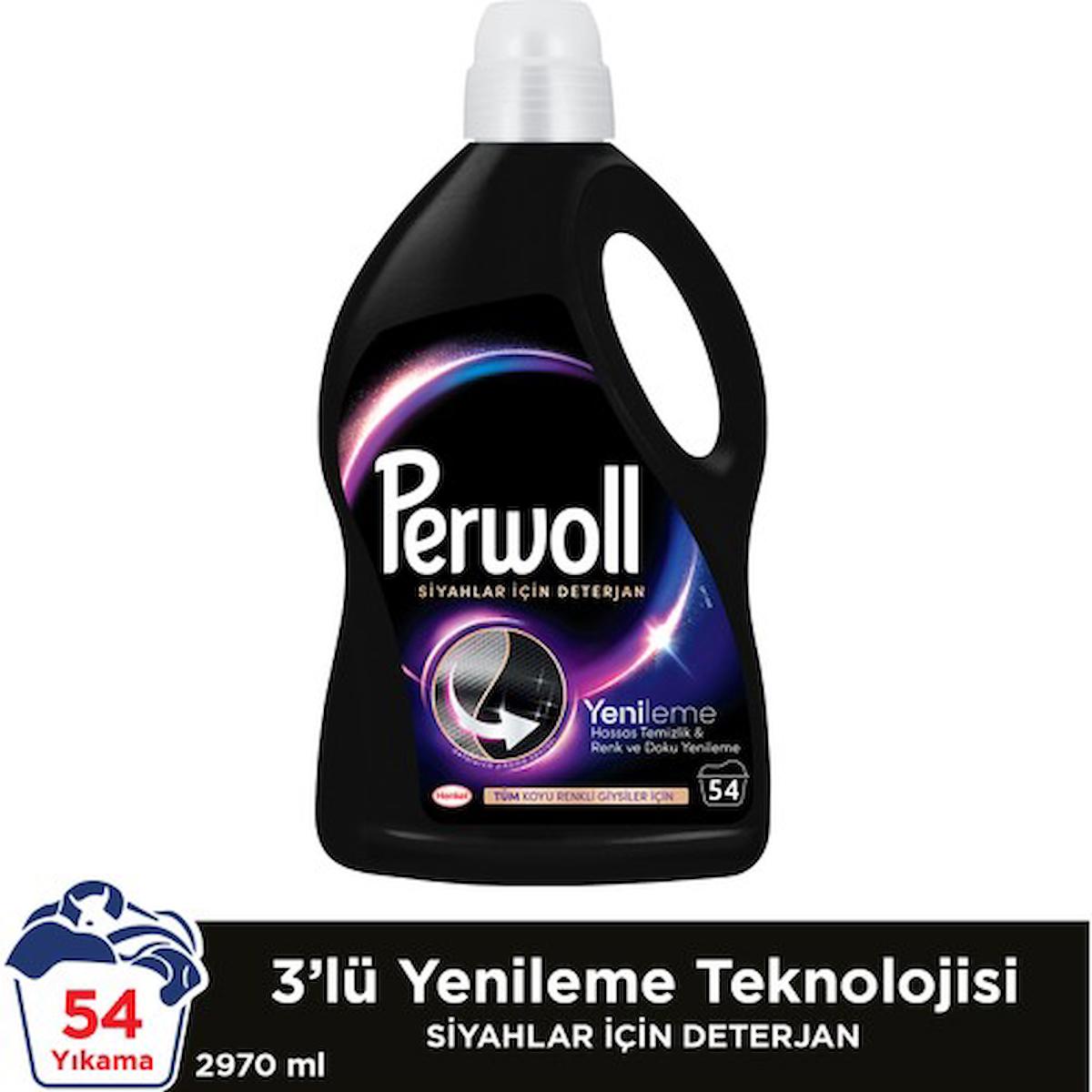 Perwoll Yenileme Onarım Siyahlar İçin 54 Yıkama Sıvı Deterjan 2.97 lt