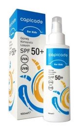 Capicade Kids 50 Faktör Tüm Ciltler İçin Suya Dayanıklı Bebek Güneş Losyonu 100 ml