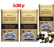 Nuri Toplar Sade Orta Kavrulmuş Türk Kahvesi 3x300 gr