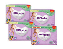 Canbebe 6 Numara Cırtlı Bebek Bezi 4x32 Adet