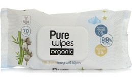 Pure Baby Pure Wipes Organic Yenidoğan 70 Yaprak Islak Mendil