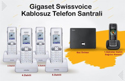 Gigaset C530 IP 4 Ahize Ekranlı Kablosuz Telsiz Telefon