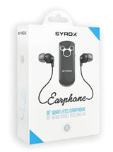 Syrox MX13 Tek Mikrofonlu 5.0 Silikonlu Kablosuz Kulak İçi Bluetooth Kulaklık Siyah